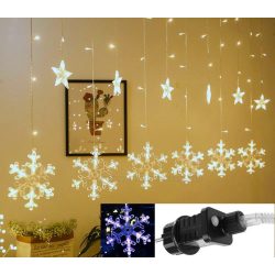 Karácsonyi LED fényfüzér csillag és hópehely M1327LED