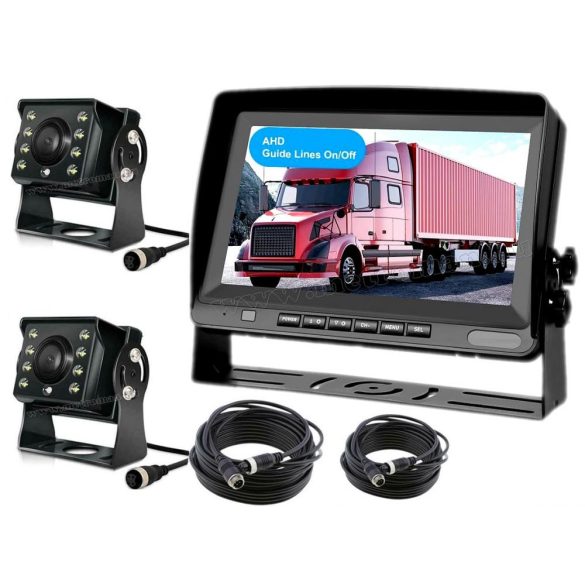 Kétkamerás tolatókamera szett 8"-os LCD monitorral MM2109-AHD