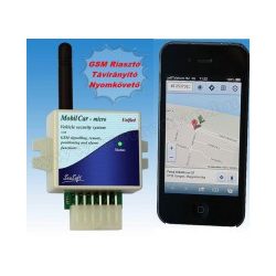   Autó GSM távirányító és GSM hívó riasztóhoz nyomkövető funkcióval MobilCar-Micro
