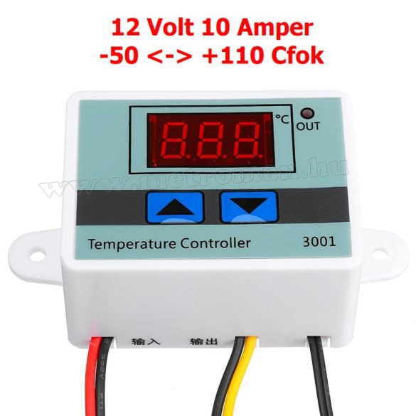 12 Voltos hőmérséklet kapcsoló -50 - +110 Cfok MM3001-12V