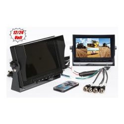   Ipari kivitelű autó, kamion, busz, munkagép LCD monitor tolatókamerához MM3659-QUAD 12/24V
