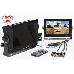   Ipari kivitelű autó, kamion, busz, munkagép LCD monitor tolatókamerához MM3659-QUAD 12/24V