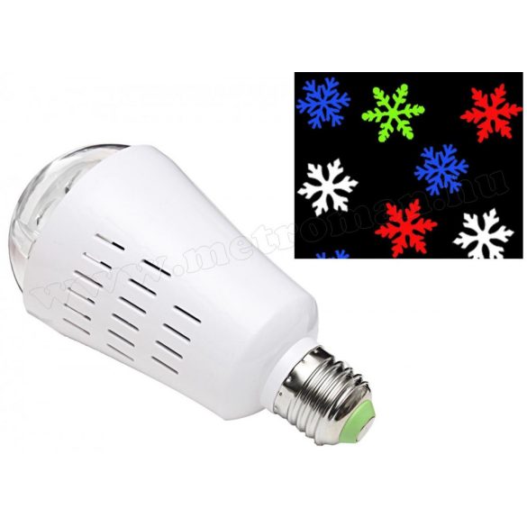 Színes hópehely mintás Projektoros LED égő MPRL1-E27