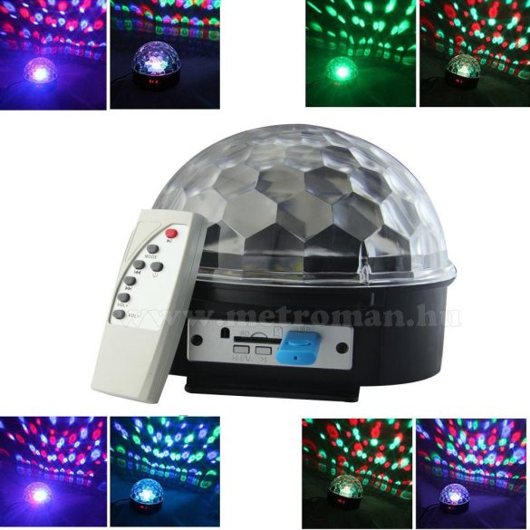 RGB LED Magic diszkó gömb és USB/SD MP3 lejátszó  MS39
