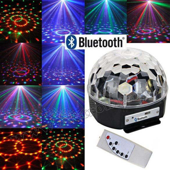 RGB LED Magic diszkó gömb és USB Bluetooth MP3 lejátszó MS39 BT