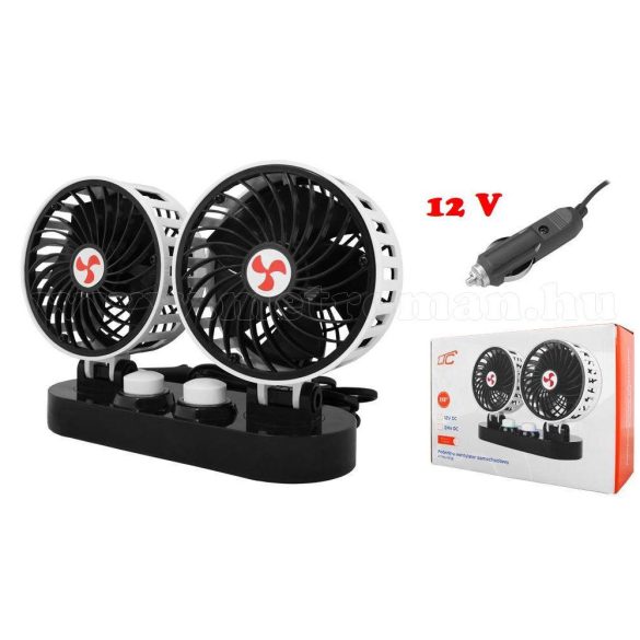 12V szivargyújtós autós ventilátor MWTS4-Dual-12V