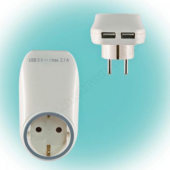 Hálózati aljzat USB töltőaljzatokkal NV2100USB