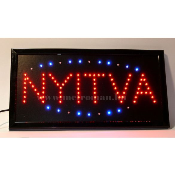 LED világító reklám tábla, NYITVA LDH-008