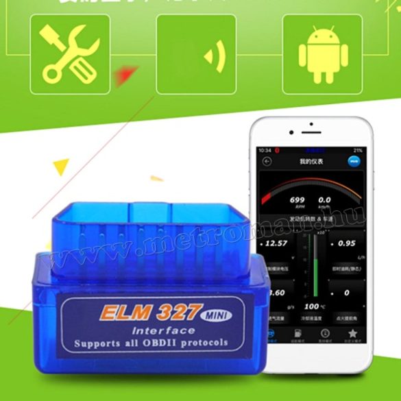 OBD2 bluetooth autó diagnosztikai hibakódolvasó törlő Android telefonokhoz OBD2-4962-ELM327