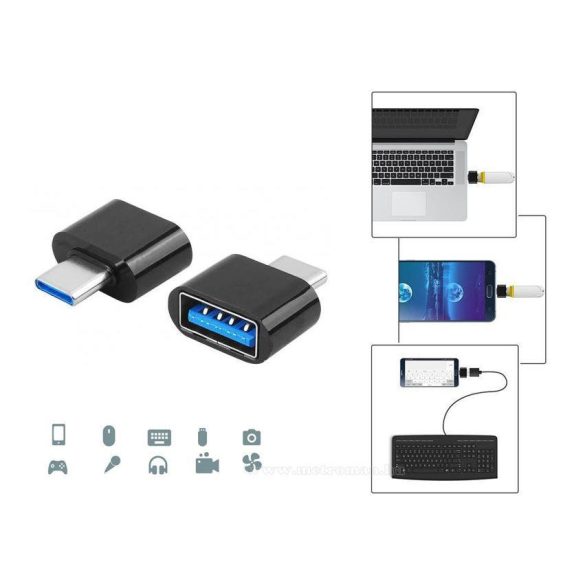 USB-A USB-C átalakító OTG adapter MOTG18