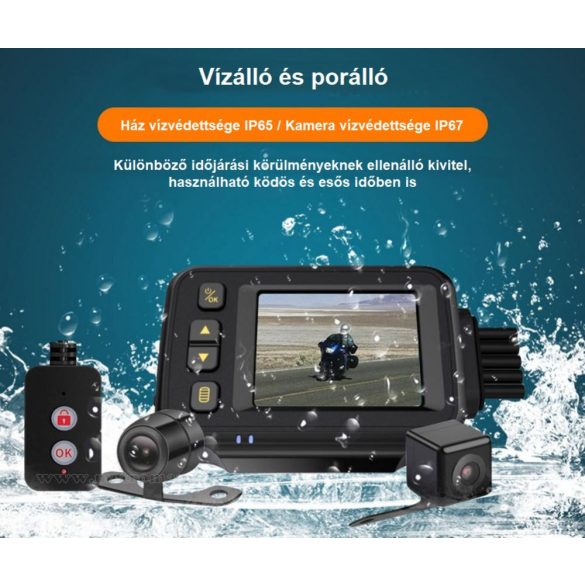 Vízálló motoros menetrögzítő kamera MP30MOTO