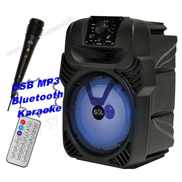 Hordozható karaoke szett USB MP3 Bluetooth zenelejátszóval PAR 20BT-M61