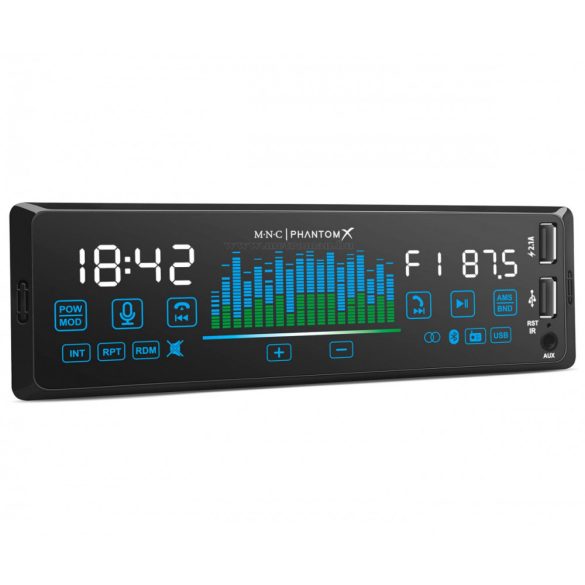 USB MP3 Bluetooth érintőképernyős autórádió gesztusvezérléssel MNC PhantomX-BT