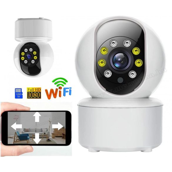 Vezeték nélküli SD DVR Wifi IP Android iPhone megfigyelő kamera MQ18-FHD-PTZ V380PRO