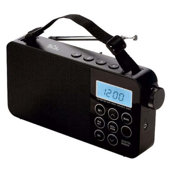 Világvevő LCD táskarádió AM/FM/SW SAL RPR3LCD