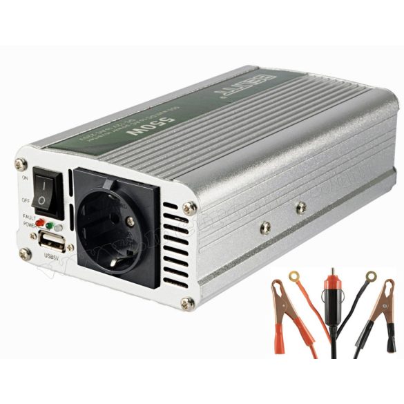 Feszültségátalakító, inverter, 12/230V 500/1000 Watt, SAI 100 USB