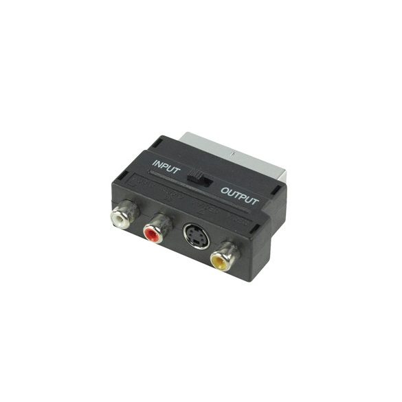 AV csatlakozó átalakító , Scart - 3RCA - S-VHS