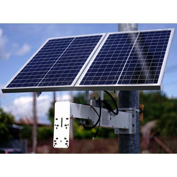 60 Wattos napelem panel beépített 20Ah akkumulátorral megfigyelő kamerákhoz MSF60W-20A-SOLAR
