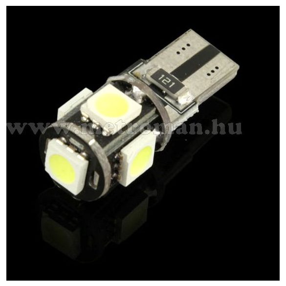 Autós Can-Bus LED izzó, 5 db szuperfényes  SMD LED-del, T105SMD5050LEDCAN