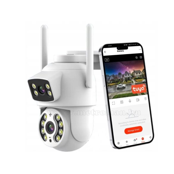 Vezeték nélküli Android iOS Wifi SD kártyás megfigyelőkamera MT332-DualCam TuyaSmart 