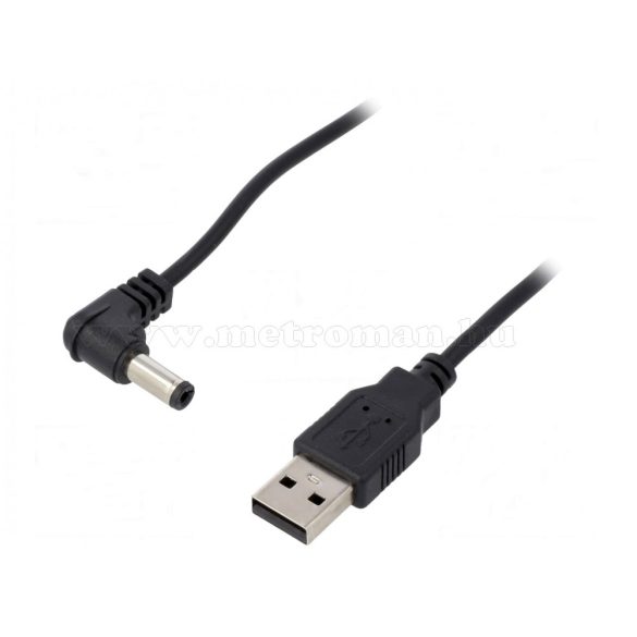 USB töltőkábel tápkábel DC 5,5/2,5 mm  MTUSBDC5525