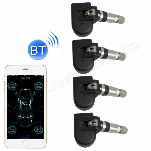 Bluetooth TPMS keréknyomás ellenőrző szett okostelefonhoz VC601