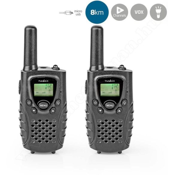 Adó - Vevő Walkie - Talkie 8 km hatótávolsággal WLTK0800BK