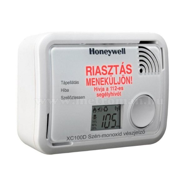 Szénmonoxid CO riasztó, jelző készülék Honeywell XC100D LCD