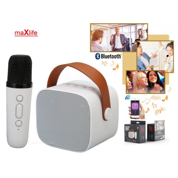 Hordozható vezeték nélküli Bluetooth karaoke hangszóró és mikrofon maXlife MXKS100B