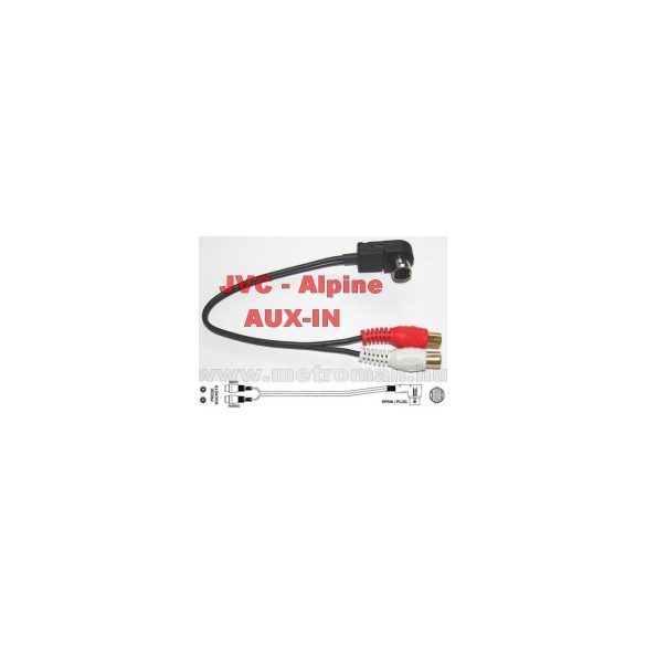 AUX - IN csatlakozó Alpine - JVC autórádióhoz ,MP3 csatlakoztatásához