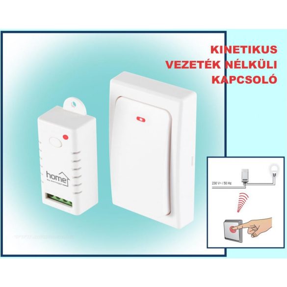 Kinetic elem nélküli és vezeték nélküli kapcsoló NVKSWITCH