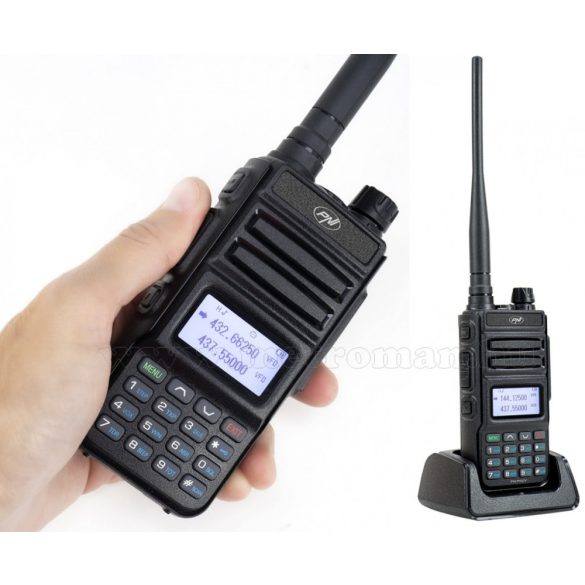 Hordozható kétsávos VHF / UHF adó-vevő rádió állomás P15UV