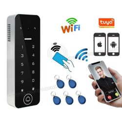   Android, iOS Okos IP Wifi kaputelefon és kártyás beléptető RFID-V4-WIFI TuyaSmart