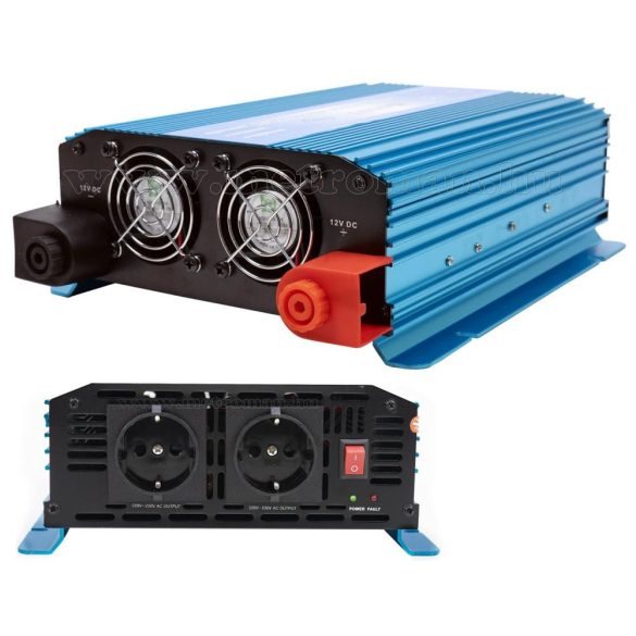 Feszültségátalakító, Szinusz inverter 12/230V 1000/2000 Watt SP1000W-12V SINUS