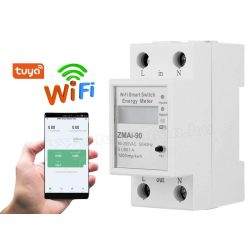   Wifi okos fogyasztásmérő DIN sínre szerelhető ZMAi-90-WIFI TuyaSmart